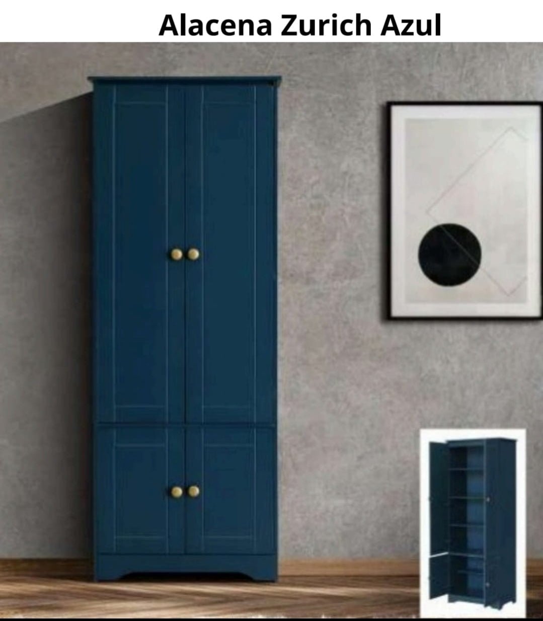 Alacena Zurich azul - Muebleria Paty