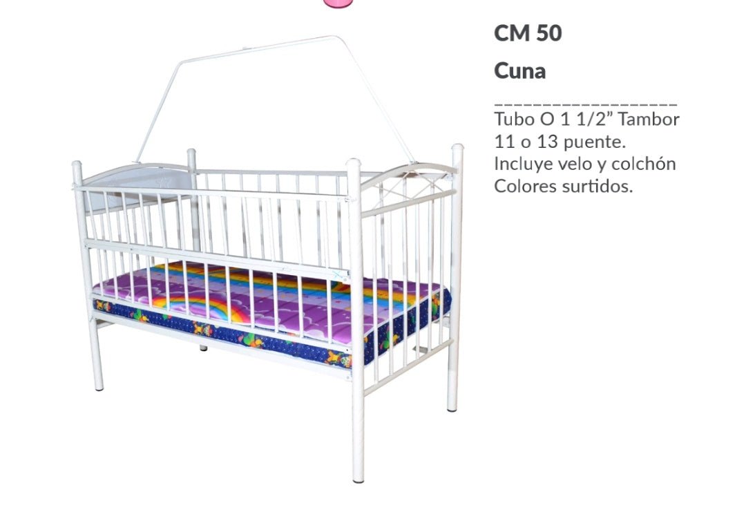Cuna Pavito metalica - Muebleria Paty