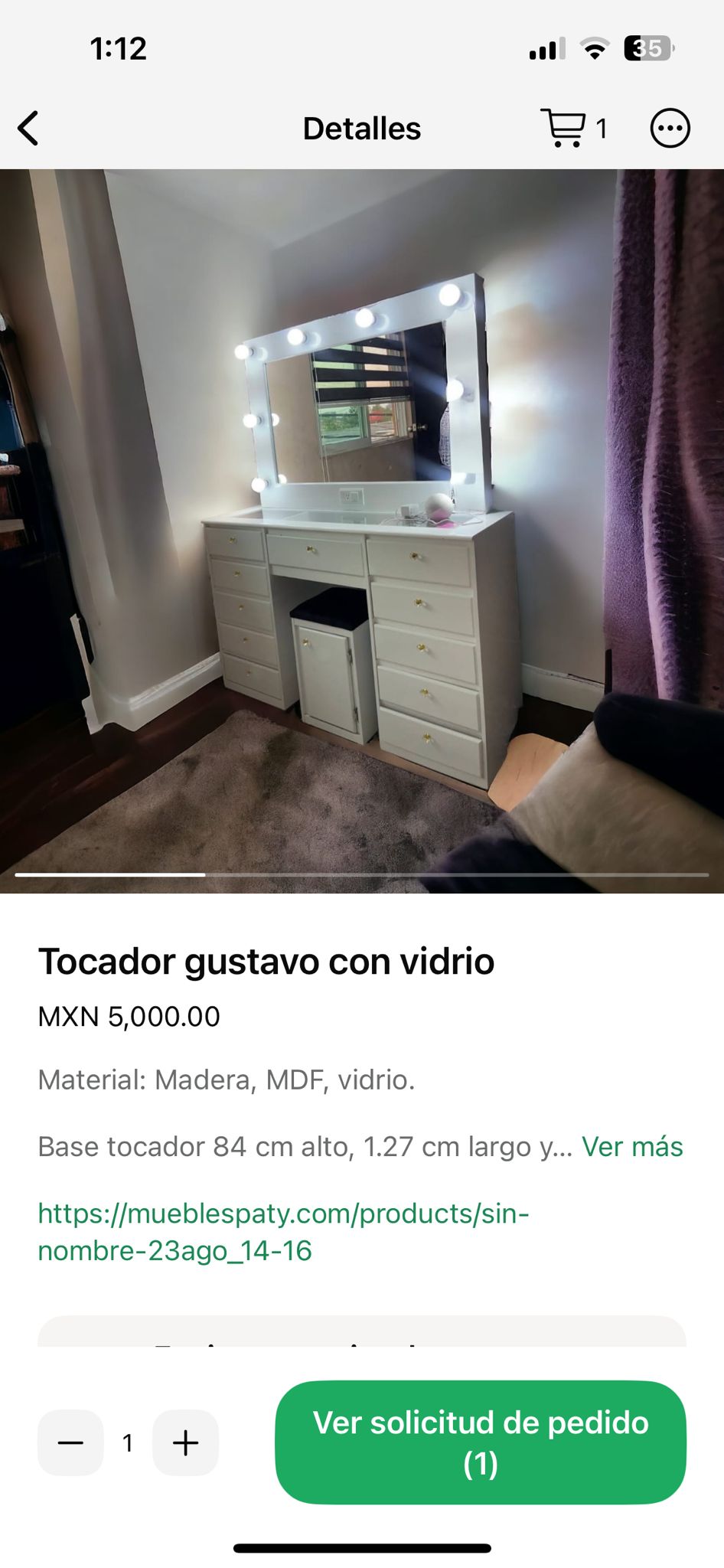 Escritorio tipo Industrial Gus - Muebleria Paty