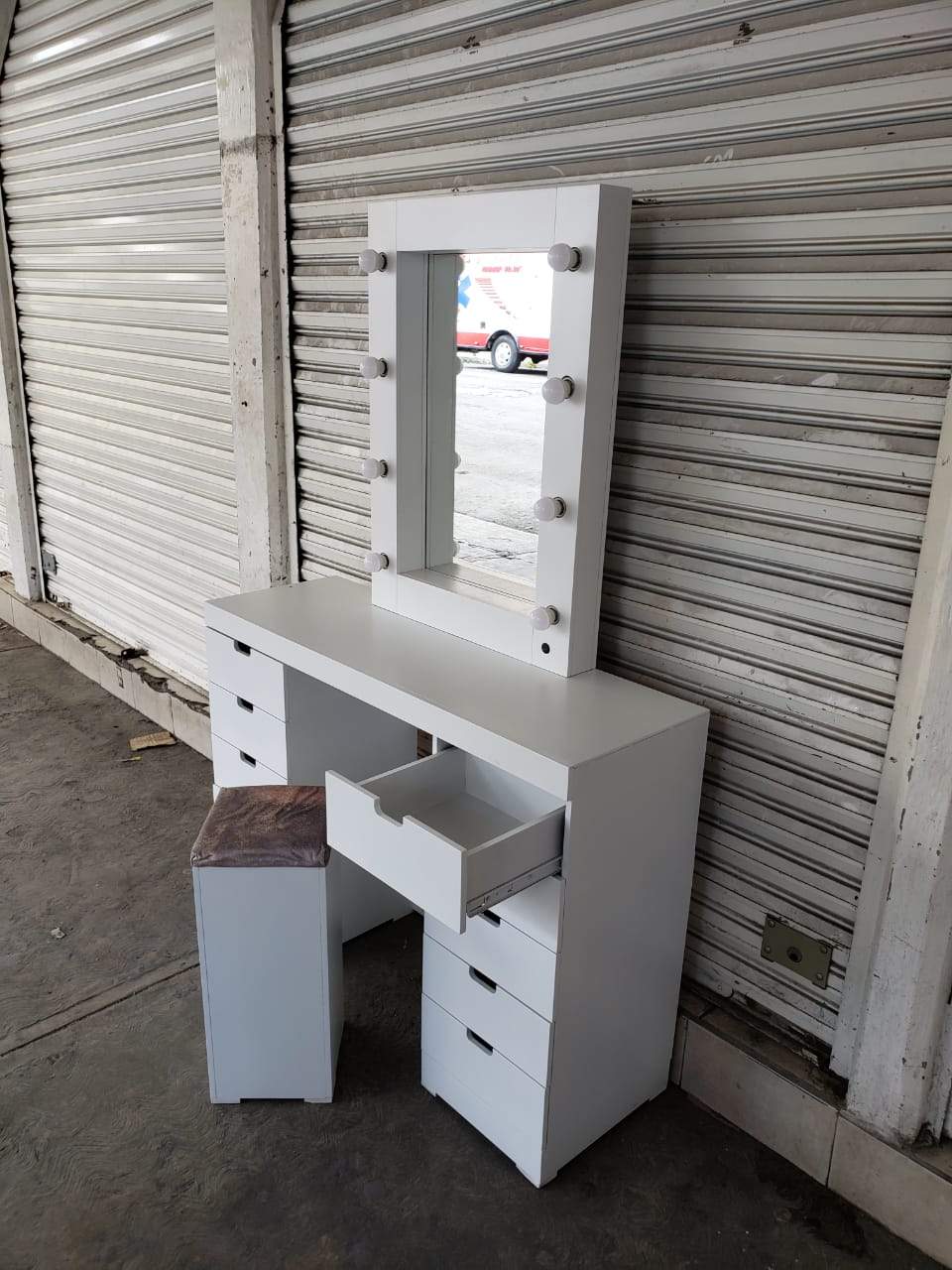 Tocador Estrella Vanity - Estilo Hollywood - Muebleria Paty
