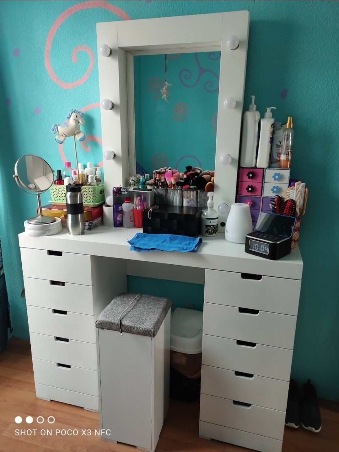 Tocador Estrella Vanity - Estilo Hollywood - Muebleria Paty