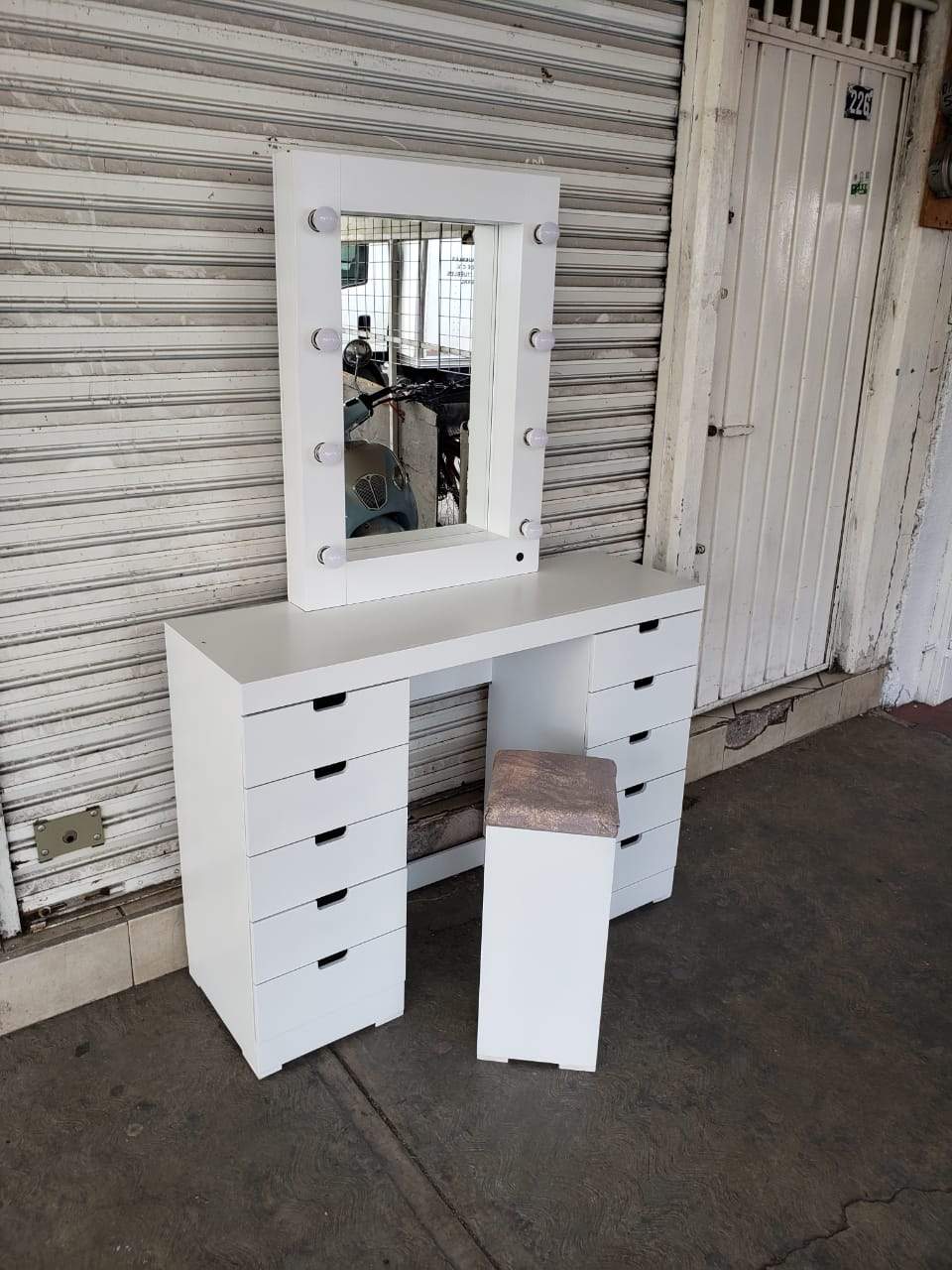 Tocador Estrella Vanity - Estilo Hollywood - Muebleria Paty