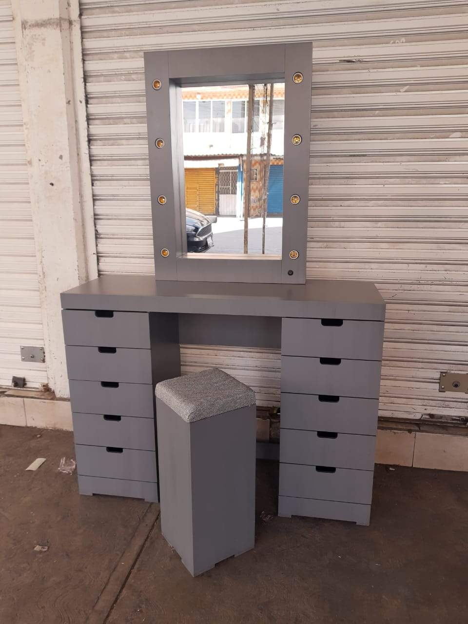 Tocador Estrella Vanity - Estilo Hollywood - Muebleria Paty