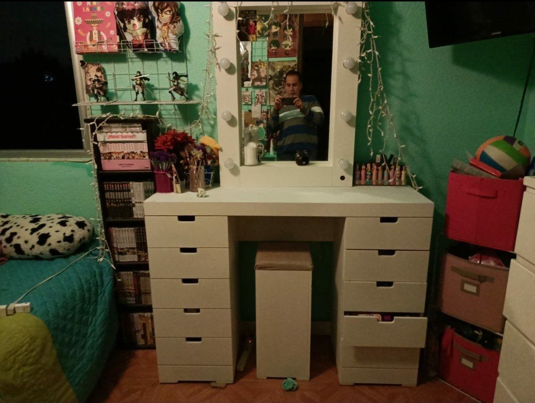 Tocador Estrella Vanity - Estilo Hollywood - Muebleria Paty