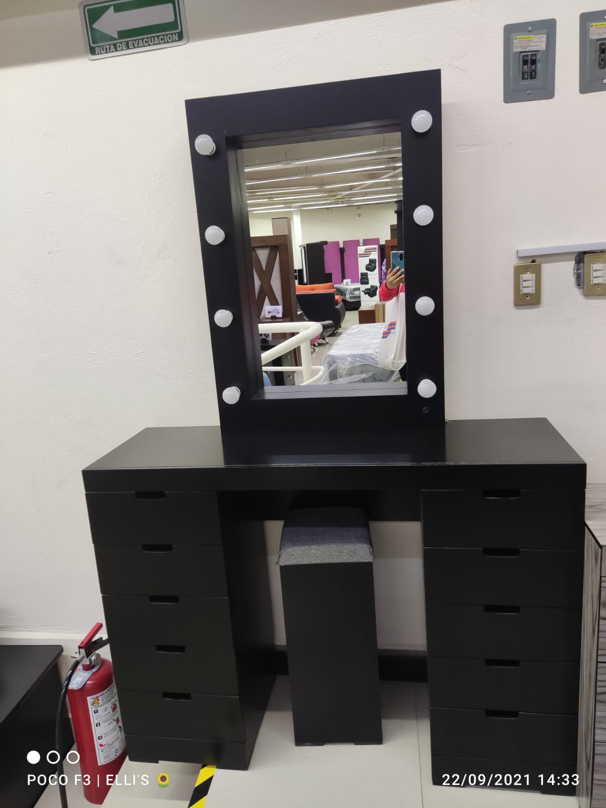 Tocador Estrella Vanity - Estilo Hollywood - Muebleria Paty