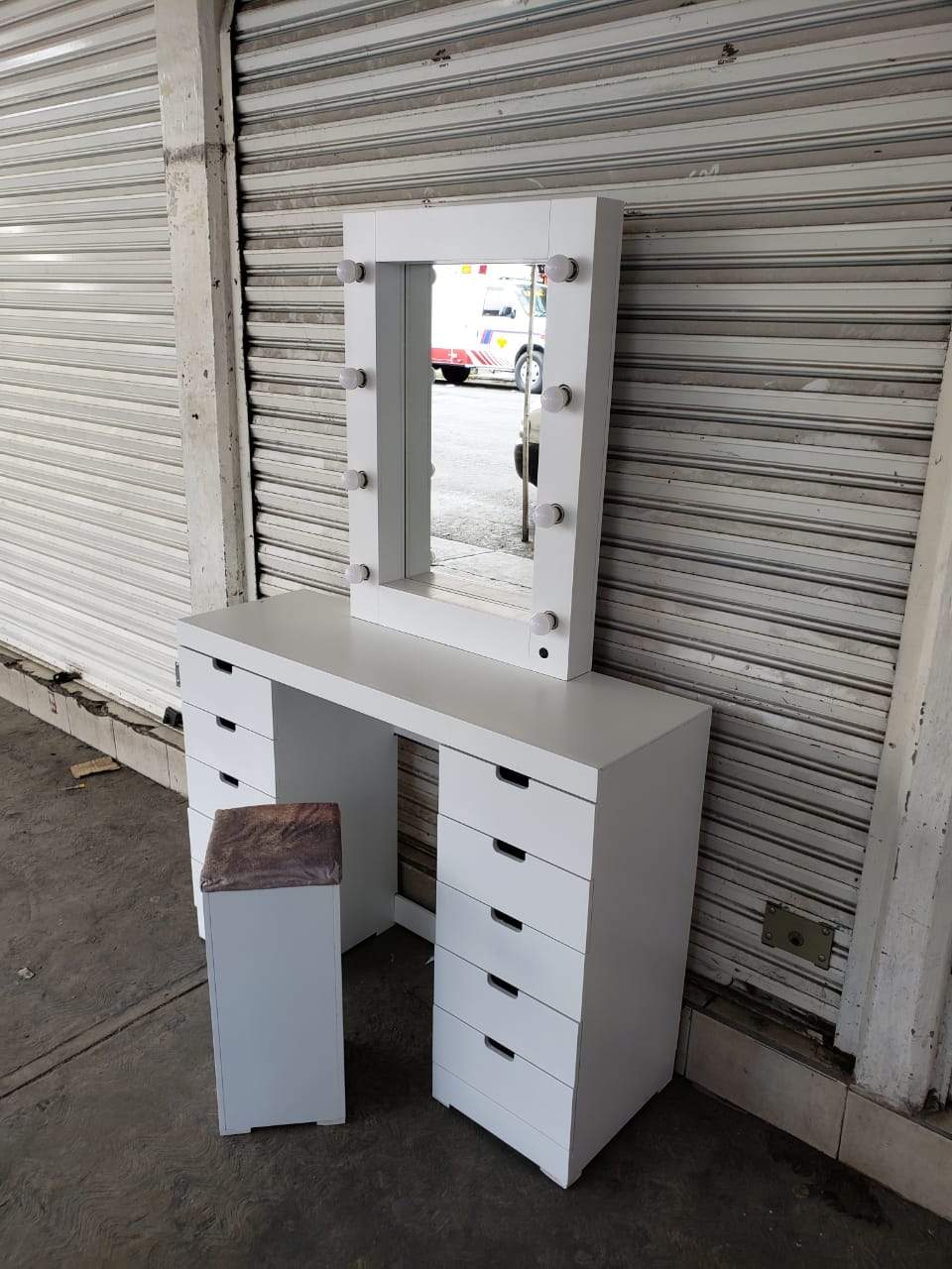 Tocador Estrella Vanity - Estilo Hollywood - Muebleria Paty