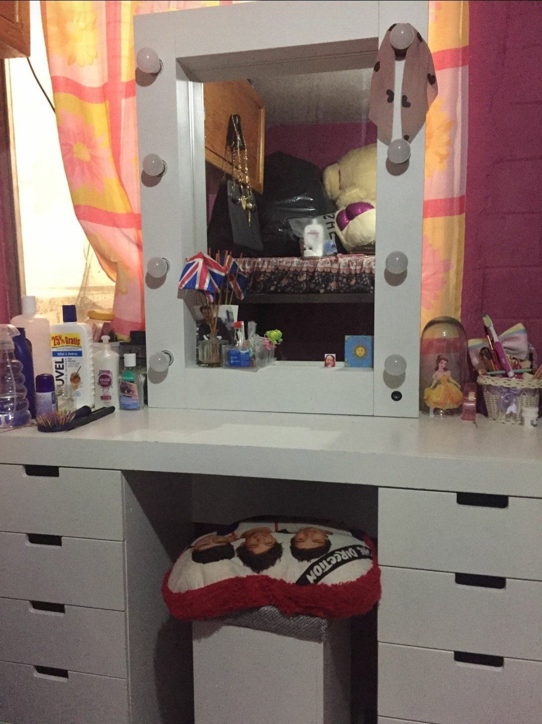 Tocador Estrella Vanity - Estilo Hollywood - Muebleria Paty