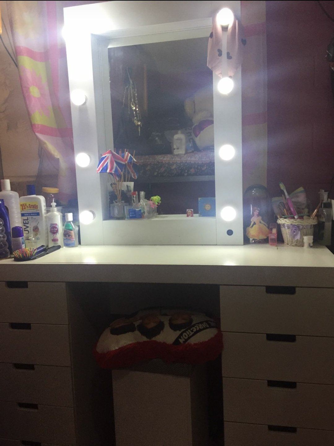 Tocador Estrella Vanity - Estilo Hollywood - Muebleria Paty