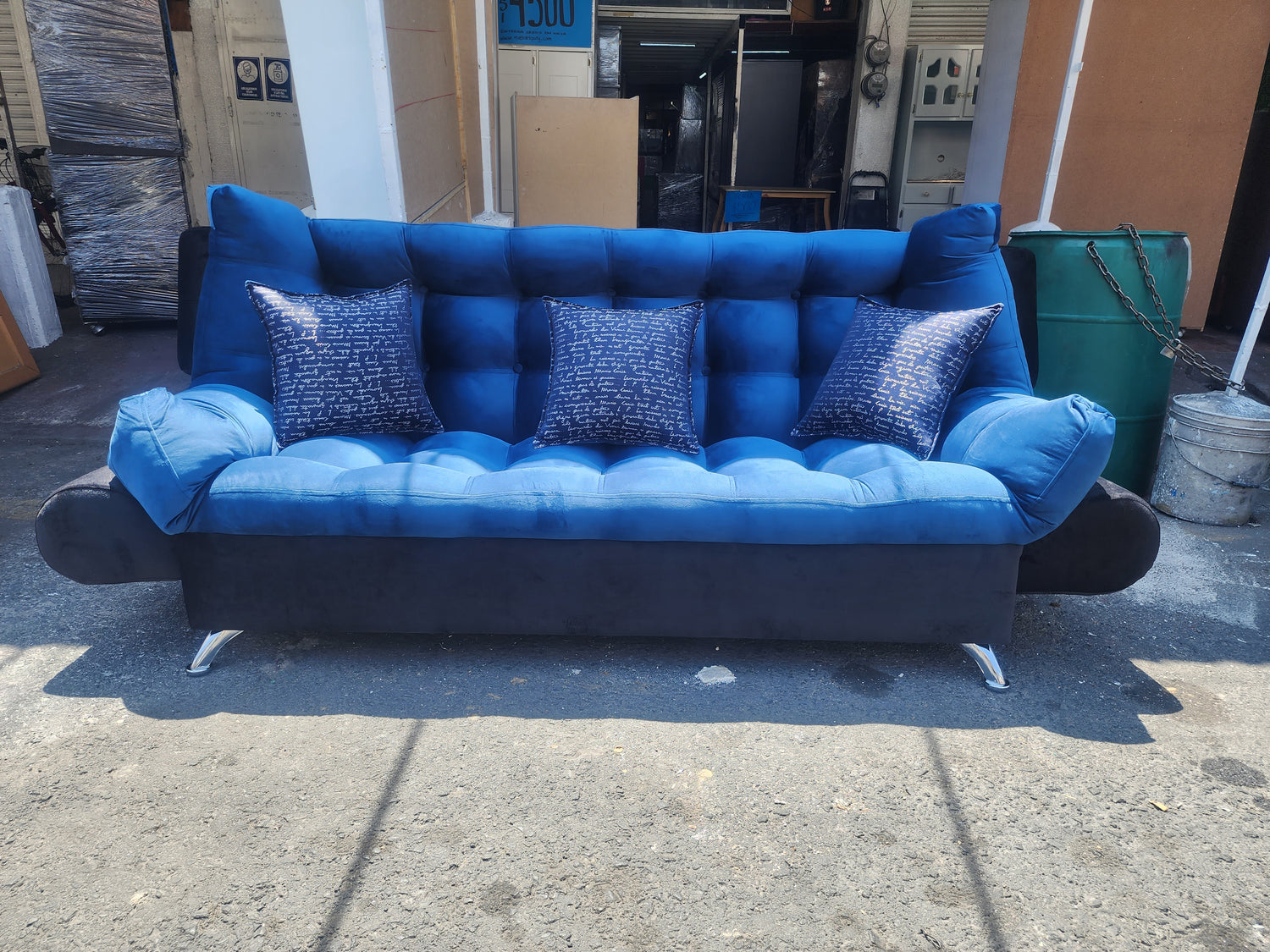Euroco-sofá de futón plegable y ajustable para sala de estar, sofá