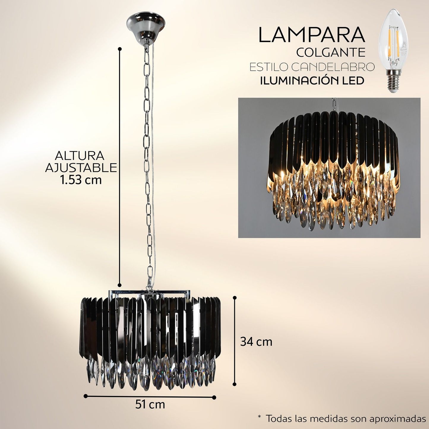 Lampara TK - 26 - Muebleria Paty