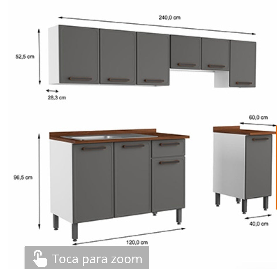 Cocina Bertollini 240cm