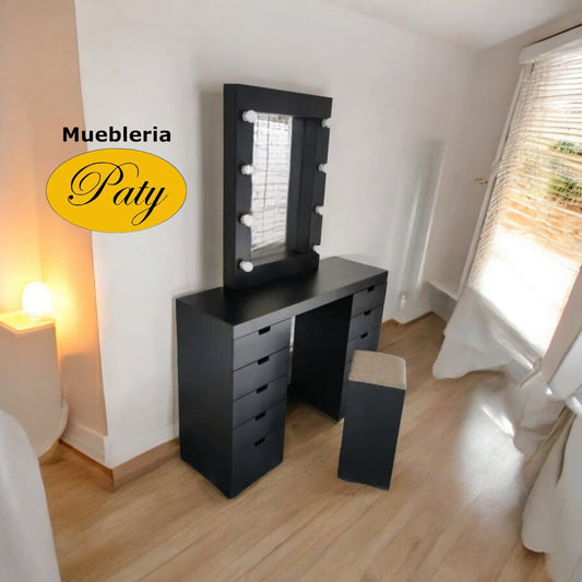 Tocador Estrella Vanity - Estilo Hollywood - Muebleria Paty