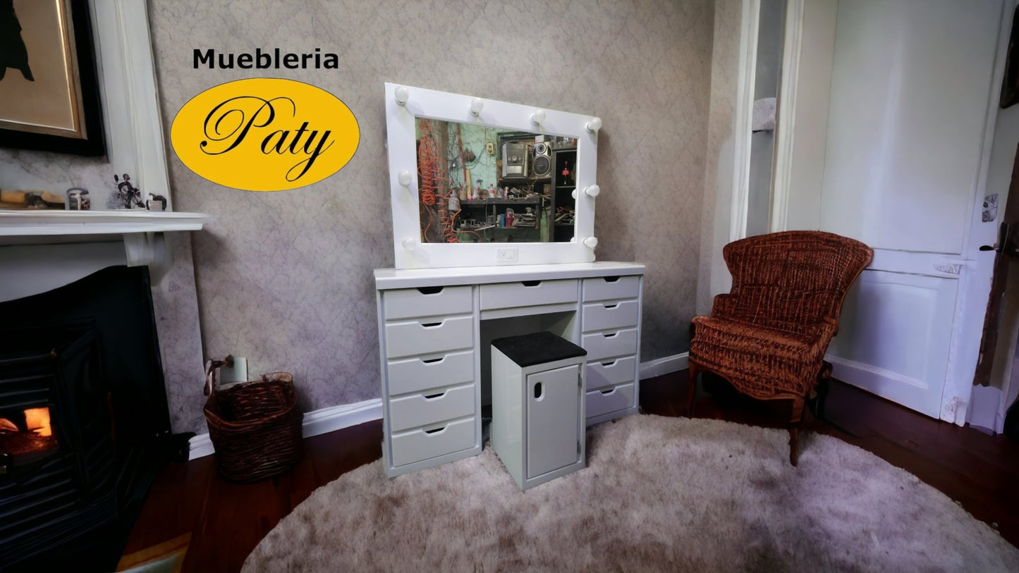 Tocador Vanity Gustavo Hollywood - Muebleria Paty